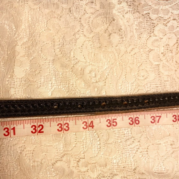 Vintage Leather Handmade Belt with Silver Ornate Buckle - Picture 11 of 11